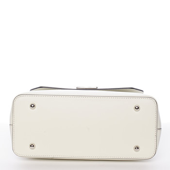 Originální hladká krémová dámská kabelka do ruky - ItalY Neola