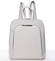 Hladký kožený elegantní dámský světle šedý batoh - ItalY Nike