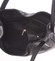 Dámská kožená měkká kabelka přes rameno černá - ItalY Nellis