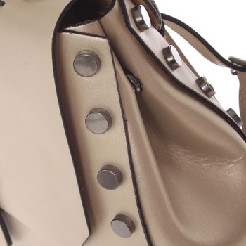 Unikátní zlatý dámský kožený batoh/kabelka - ItalY Nicoletta