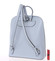 Hladký kožený elegantní dámský světle modrý batoh - ItalY Nike