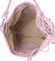Světle růžová semišová dámská kabelka do ruky - ItalY Neried