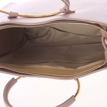 Společenská hladká starorůžová dámská kabelka do ruky - ItalY Neola