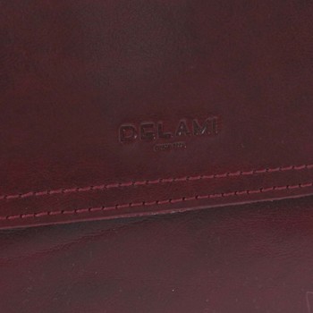 Červená stylová crossbody kožená taška - Delami 1246