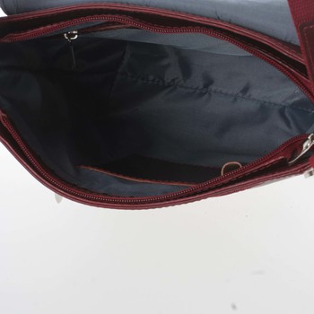 Červená stylová crossbody kožená taška - Delami 1246