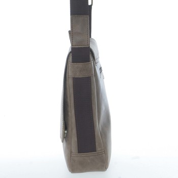 Světle hnědá stylová crossbody kožená taška - Delami 1246