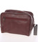 Pánská hnědá kožená kosmetická taška - E680