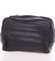Pánská černá kožená kosmetická taška - E680