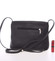 Dámská kožená elegantní crossbody kabelka černá - ItalY Niobe