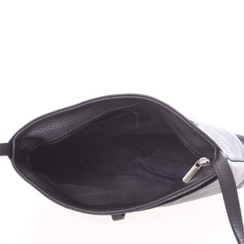 Dámská kožená elegantní crossbody kabelka černá - ItalY Niobe
