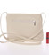 Dámská kožená elegantní crossbody kabelka světle béžová - ItalY Niobe