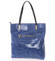 Velká kožená kabelka přes rameno tmavě modrá - ItalY Obelia