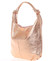 Velká kožená lesklá dámská kabelka růžová - ItalY Oceana