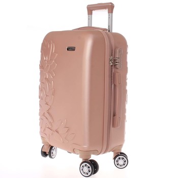 Dámský pevný růžový cestovní kufr - Lumi Lule L