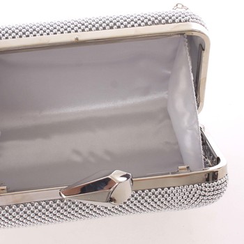 Módní dámské perleťové psaníčko silver - Delami V437