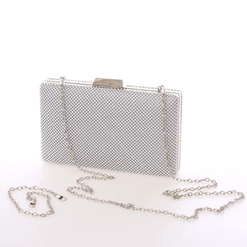 Menší dámské perleťové psaníčko stříbrné - Delami V406