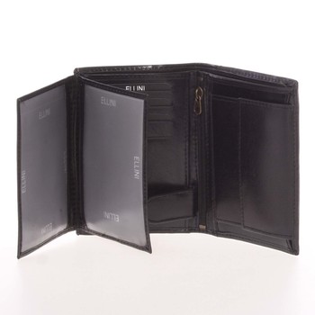 Elegantní pánská kožená volná peněženka černá - Ellini Noran