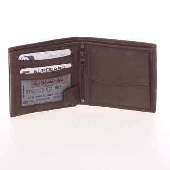 Pánská kožená peněženka hnědá - Delami Five