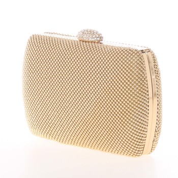 Menší dámské perleťové psaníčko zlaté - Delami v4039