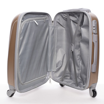 Pevný cestovní kufr zlatý - Ormi Evenger L