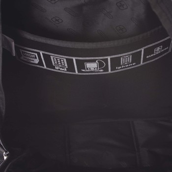 Velký luxusní batoh černý - Suissewin 8062