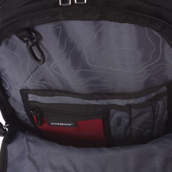 Multifunkční prodyšný batoh černo červený - Suissewin 9017