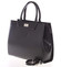 Větší elegantní černá kožená kabelka - Annie Claire 1312