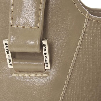 Pevná luxusní camel kožená kabelka saffiano - Annie Claire 4012