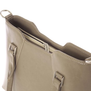 Pevná luxusní camel kožená kabelka saffiano - Annie Claire 4012