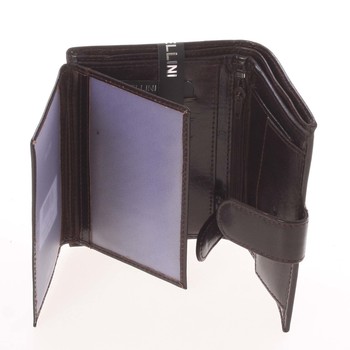 Originální pánská kožená peněženka tmavě hnědá s odleskem - Ellini Daedalus