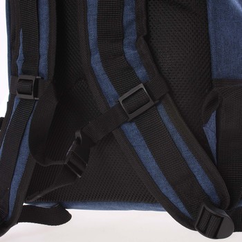 Jedinečný velký stylový unisex batoh modročerný - New Rebels Rebback