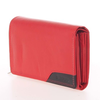 Větší dámská kožená peněženka červená - Bellugio Paolina
