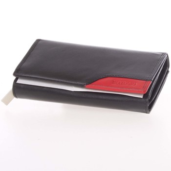 Větší dámská kožená peněženka černá - Bellugio Paolina