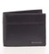 Volná prošívaná pánská kožená peněženka černá - Bellugio DryOn