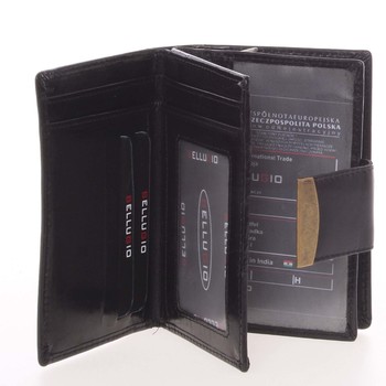 Neotřelá černá kožená peněženka - Bellugio Onesimo