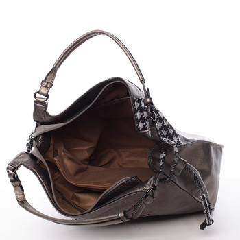 Moderní dámská kabelka stříbrná - MARIA C Sarai