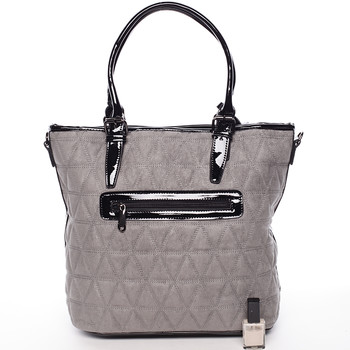 Jedinečná dámská semišová kabelka šedá - MARIA C Emmalee