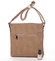 Trendy vroubkovaná crossbody kabelka taupe - Delami Raelyn