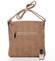 Dámská vroubkovaná crossbody kabelka taupe - Delami Braelyn