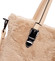 Exkluzivní kožešinová kabelka do ruky meruňková - MARIA C Zoey