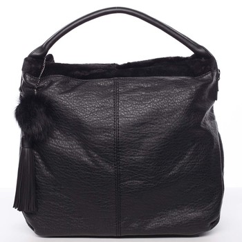 Moderní velká dámská kabelka černá - MARIA C Aryanna