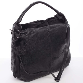 Moderní velká dámská kabelka černá - MARIA C Aryanna