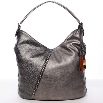 Trendy dámská kabelka do ruky stříbrná - MARIA C Macie