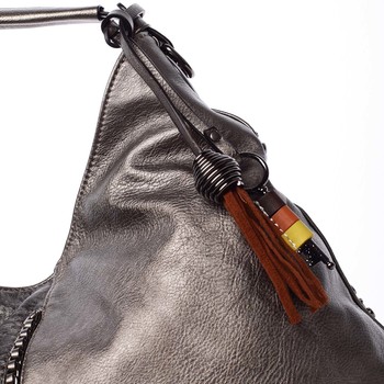 Trendy dámská kabelka do ruky stříbrná - MARIA C Macie