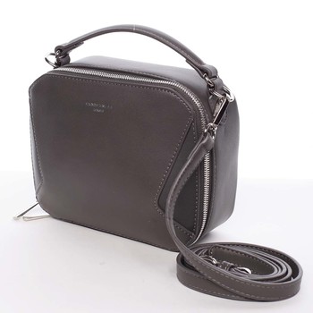 Nadčasová dámská tmavě šedá kabelka do ruky - David Jones Cube