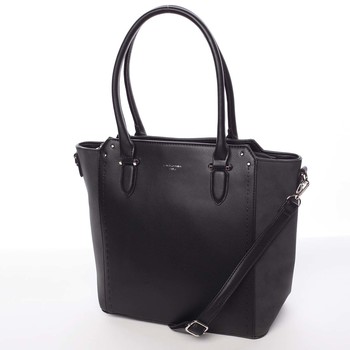 Větší dámská černá kabelka přes rameno - David Jones Pelagiana