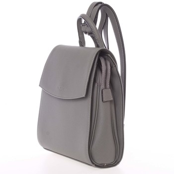 Luxusní stylový strukturovaný dámský batoh šedý - Hexagona Luigi 