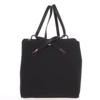 Elegantní strukturovaný černý batůžek/kabelka - Hexagona Bure