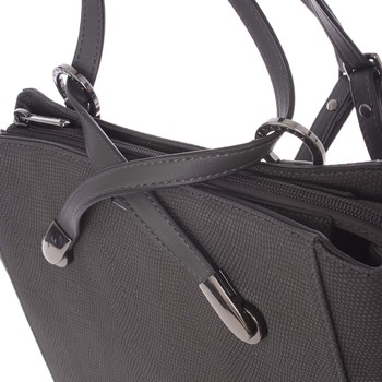 Elegantní strukturovaný šedý batůžek/kabelka - Hexagona Bure