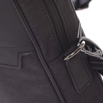 Polokožená šedo-černá taška na notebook - Hexagona Pearly